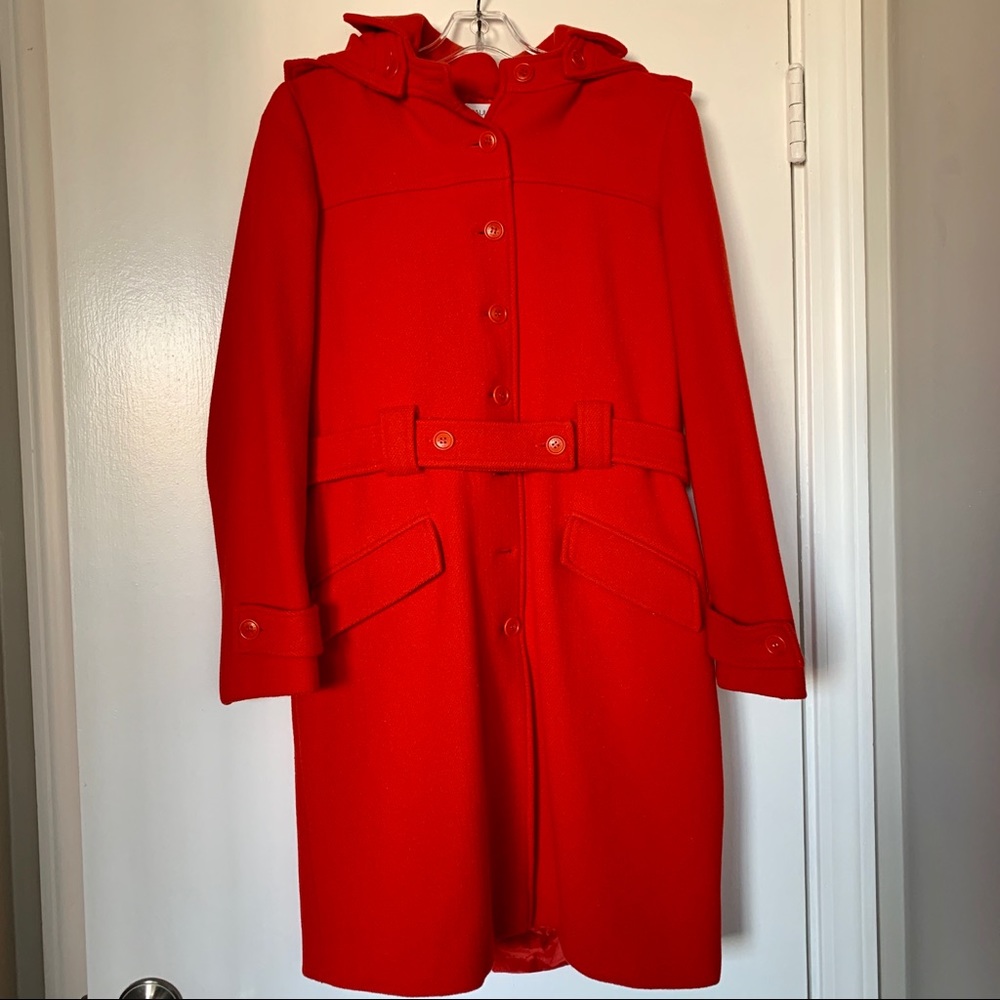 Paul & Joe Belted Wool Coat with removable hood